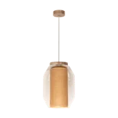 Lampy sufitowe - Britop Loftowa LAMPA wisząca VASO JUTE 179010174 abażurowa OPRAWA szklany słoik zwis przezroczysty drewno przezroczysty drewn - miniaturka - grafika 1