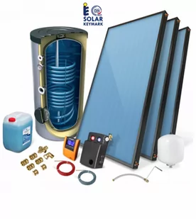 Zestaw solarny PREMIUM 2,0 / 300L Kolektory płaskie - Kolektory słoneczne - miniaturka - grafika 1