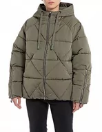 Kurtki damskie - Replay Damska kurtka zimowa oversize, 435 Army Green, M - miniaturka - grafika 1