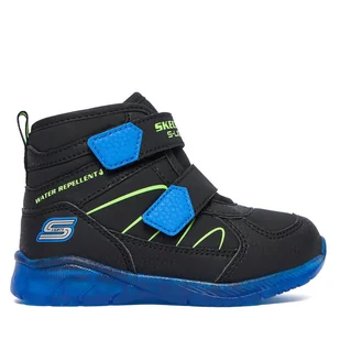 Trzewiki Skechers Illumi-Brights 407613N BBLM Czarny - Buty dla chłopców - miniaturka - grafika 1