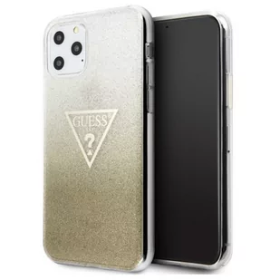 Guess Obudowa dla telefonów komórkowych Solid Glitter pro Apple iPhone 11 GUHCN61SGTLGO Złoty - Etui i futerały do telefonów - miniaturka - grafika 2