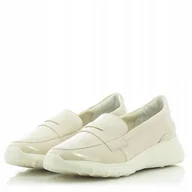 Półbuty damskie - GEOX ALLENIEE DAMSKIE PÓŁBUTY LAKIEROWANE BEŻOWE 41 Ż5F - miniaturka - grafika 1