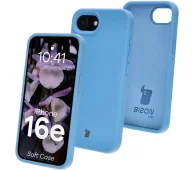 Etui i futerały do telefonów - Bizon Silikonowe etui Soft Case do iPhone 16e, niebieskie - miniaturka - grafika 1