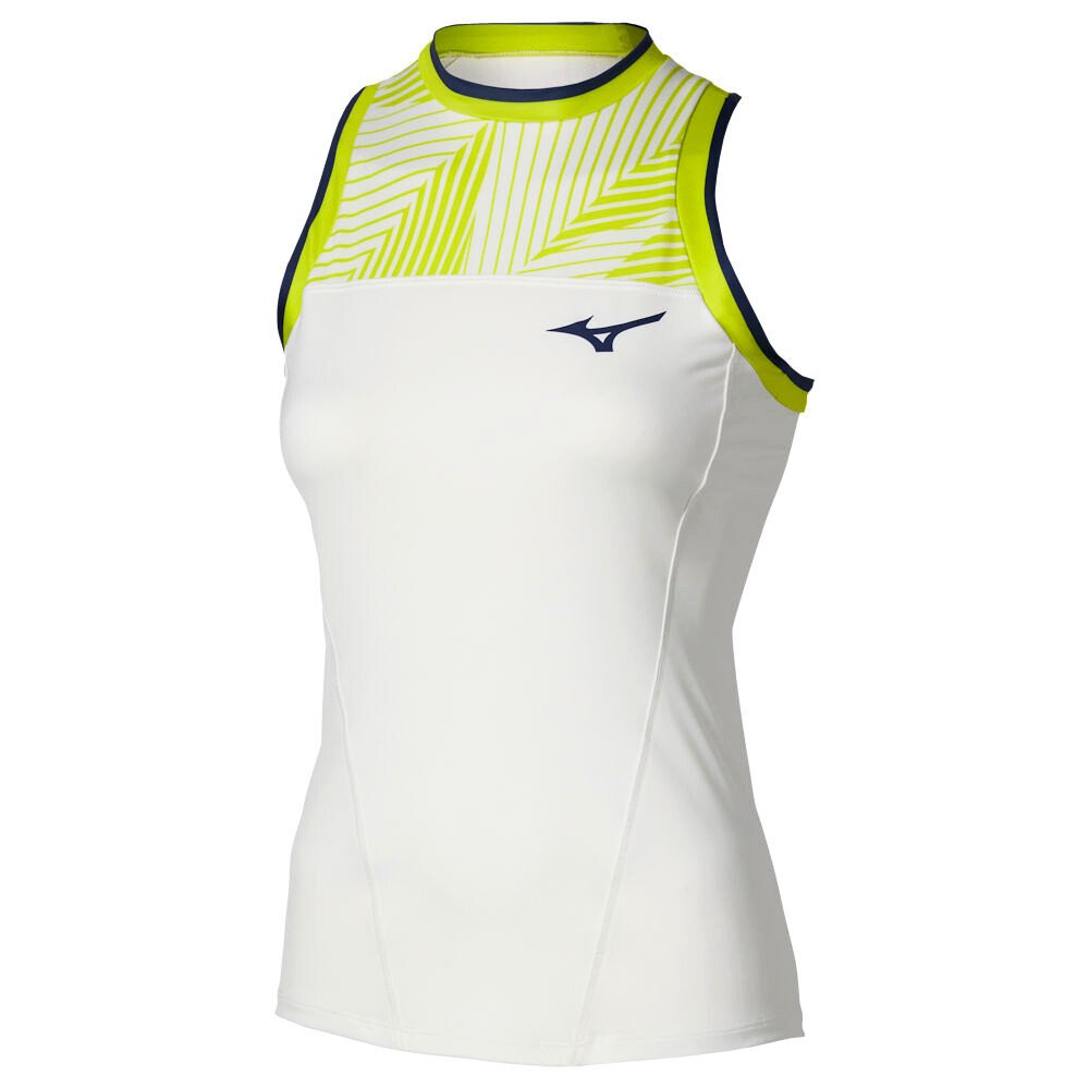 Damski podkoszulek Mizuno Stargazer Tank Top White Yellow XL