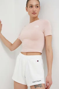 The North Face t-shirt damski kolor różowy - Koszulki sportowe damskie - miniaturka - grafika 1