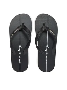 Armani Exchange Japonki XDQ010 XV700 N642 Czarny - Klapki i japonki damskie - miniaturka - grafika 1