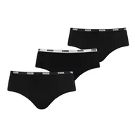 Bielizna sportowa damska - Bielizna damska Puma Hipster 3pak czarna - miniaturka - grafika 1
