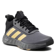 Buty sportowe damskie - Adidas Buty Ownthegame 2.0 K GZ3381 Grey Five/Matte Gold/Core Black - miniaturka - grafika 1