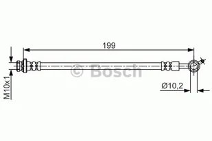 Bosch Przewód hamulcowy giętki BOSCH 1987481699 1987481699 - Przewody hamulcowe - miniaturka - grafika 1