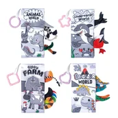 Zabawki sensoryczne - Zestaw Miękkie Książeczki Edukacyjne Sensoryczne Dla Malucha 4szt LEAN Toys - miniaturka - grafika 1