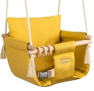 Leżaczki i huśtawki - Kidaboo Huśtawka dla Dziecka do Domu do Ogrodu Bezpieczna Huśtawka Domowa Ogrodowa Kubełkowa + Pas Bezpieczeństwa Ce Eko - miniaturka - grafika 1