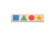 Zabawki interaktywne dla dzieci - Puzzle geometryczne kolor do tablicy sensorycznej. - miniaturka - grafika 1