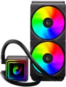 Chłodzenie wodne - Chłodzenie wodne Rampage INFINITE V240 Chłodzenie wodne 240MM ARGB, miernik temperatury, czarne INFINITEV240-BLACK - miniaturka - grafika 1