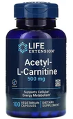 Suplementy naturalne - Life Extension Acetyl L-Carnitine 500 mg (100 kaps.) - miniaturka - grafika 1