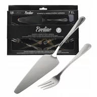 Zestawy sztućców - KOMPLET 6 WIDELCZYKÓW do CIASTA i ŁOPATKA ZESTAW EVELINE SZTUĆCE POŁYSK - miniaturka - grafika 1