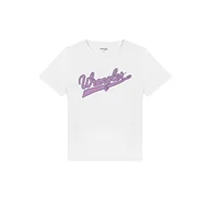 Koszulki i topy damskie - Wrangler Damska koszulka Regular Tee, True White, XS - miniaturka - grafika 1