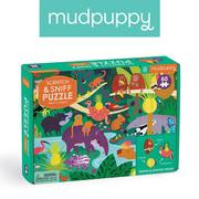 Puzzle - Mudpuppy, Puzzle sensoryczne z elementami zapachowymi Owocowa dżungla, 60 elementów - miniaturka - grafika 1