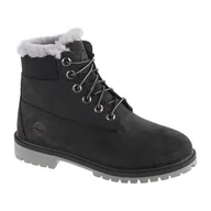 Buty dla dziewczynek - Buty Timberland Premium 6 In Wp Shearling Boot Jr 0A41UX czarne - miniaturka - grafika 1