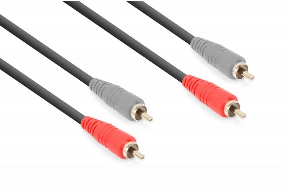 Kable 2 x RCA męski - 2 x RCA męski 6 m Vonyx one size