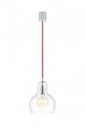 Lampy sufitowe - Kaspa Longis I lampa wisząca 1-punktowa (przewód czerwony) 10124109 - miniaturka - grafika 1