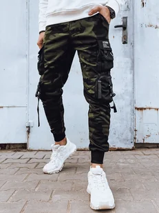 Spodnie męskie bojówki zielone Dstreet UX4207-XL - Spodnie męskie - miniaturka - grafika 1
