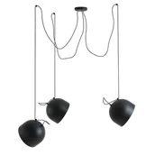 Lampy sufitowe - Wisząca lampa pająk Noor 1122E_1 Aldex metalowe klosze czarne - miniaturka - grafika 1