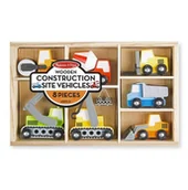 Samochody i pojazdy dla dzieci - Melissa & Doug Zestaw drewnianych samochodów budowlanych  OD 199 ZŁ! GXP-671673 - miniaturka - grafika 1