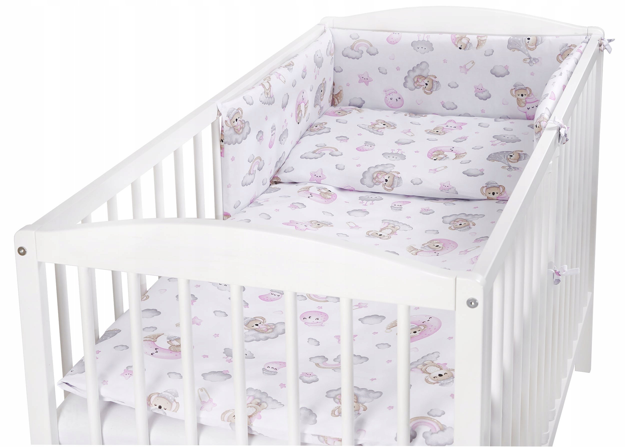 Pościel dla niemowlaka Tomi 120x90 Komplet 5 Elementów Koala różowy