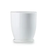 Donice - Doniczka klasik wysoki 2 biały połysk 16,5 x 17 cm - miniaturka - grafika 1