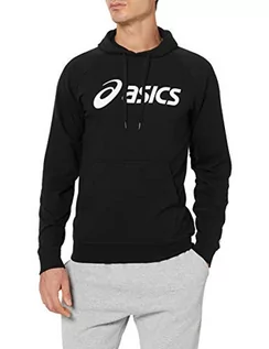 Bluzy męskie - ASICS Męska bluza z kapturem Big Asics Oth czarny czarny / brylantowa biel S - grafika 1