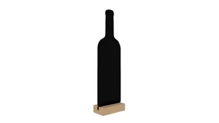Allboards Tabliczka kredowa czarna WINO dwustronna - zestaw 4 sztuk z podstawkami KPL-WINE4 - Tablice i flipcharty - miniaturka - grafika 1