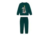 Spodnie i spodenki dla chłopców - lupilu® Dres dziecięcy z bawełny, 2 elementy (98/104, Zielony) - miniaturka - grafika 1