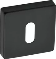 Klamki - Szyld do klamki Qube na klucz czarny mat - miniaturka - grafika 1