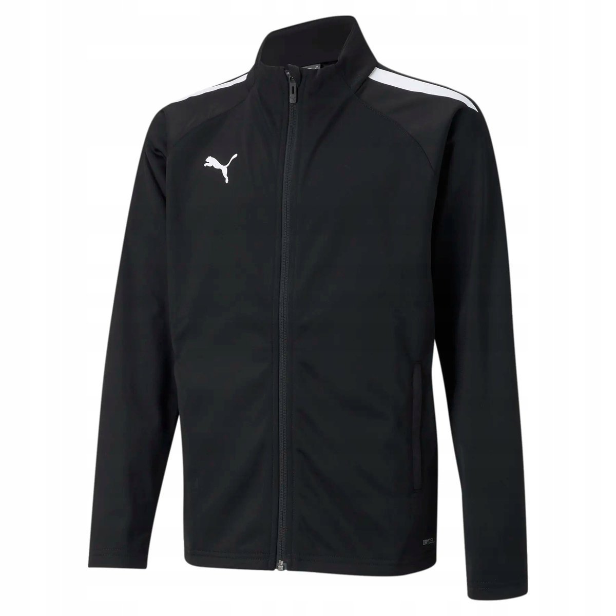 PUMA BLUZA DZIECIĘCA CZARNA NA ZAMEK Z LOGO 116cm X_A