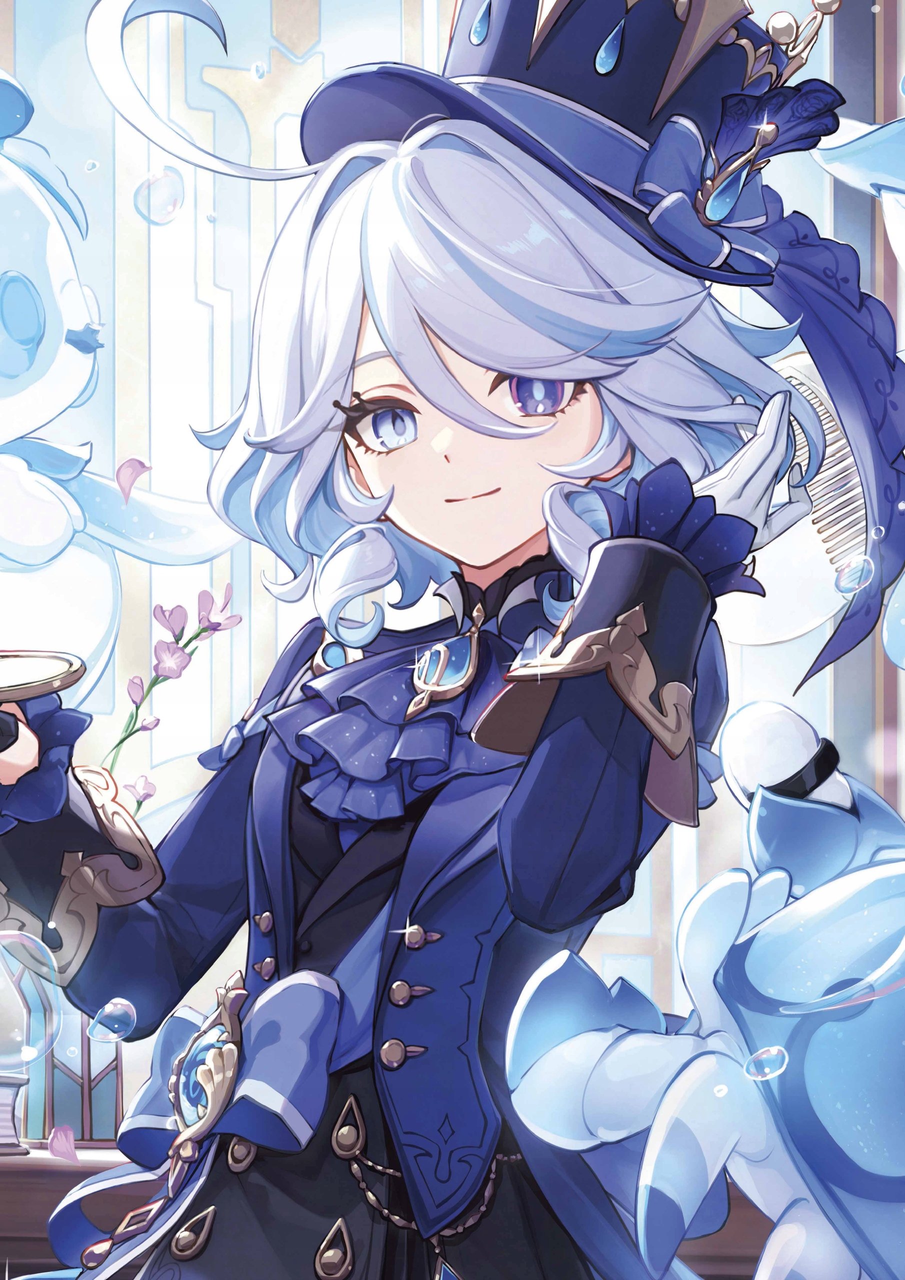 Plakat A3 Genshin Impact Anime Gra Furina de Fontaine Focalors