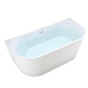 Wanny - Wanna wolnostojąca przyścienna korek oraz przelew biały 150 cm Carlo Hydrosan - miniaturka - grafika 1