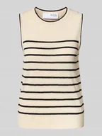 Koszulki i topy damskie - Top lniany z okrągłym dekoltem model ‘ESTHER’ - miniaturka - grafika 1