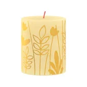 Świece - Świeca pieńkowa 8 x 6,8 cm rustic maślany BOLSIUS - miniaturka - grafika 1