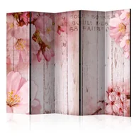 Parawany - Parawan 5-częściowy - Różowe kwiaty jabłoni II [Room Dividers] (rozmiar 225x172) - miniaturka - grafika 1