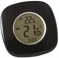 Termometry domowe - Terdens Termometr elektroniczny Drop z zegarem 3687 - miniaturka - grafika 1