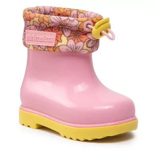Buty dla dziewczynek - Kalosze Melissa - Mini Melissa Rain Boot III Bb 33615 Pink/Yellow AB198 - grafika 1
