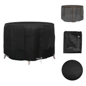 Pokrowce na meble ogrodowe - vidaXL Pokrowiec na meble ogrodowe 6 oczek Ø125x75 cm okrągły - Pokrowce ochronne na meble ogrodowe - miniaturka - grafika 1