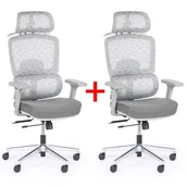 Fotele i krzesła biurowe - Krzesło biurowe TERRY 1+1 GRATIS, szary - miniaturka - grafika 1