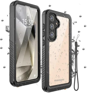 Etui wodoszczelne Supero do Samsung Galaxy S25, przezroczyste z czarną ramką - Etui i futerały do telefonów - miniaturka - grafika 1