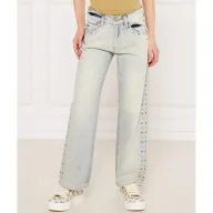 Spodnie sportowe damskie - Guess Jeansy Loose fit - miniaturka - grafika 1