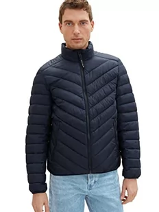 Lekka pikowana kurtka męska TOM TAILOR ze stójką, 10668-niebieski kapitan nieba, XXXL - Kurtki męskie - miniaturka - grafika 1