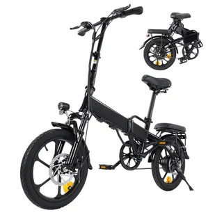 isinwheel U3 Electric Bike 500W Motor 36V 7,8Ah Battery 16*1 75-inch Tire 25km/h Max Speed 55km Range Front - Rowery elektryczne - miniaturka - grafika 1