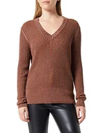 Swetry damskie - ICHI Sweter damski IHMELEO LS3, 181031/Toffee, M - miniaturka - grafika 1