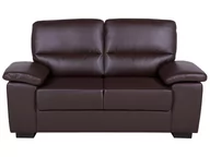 Sofy i kanapy - Beliani Sofa brązowa - dwuosobowa - kanapa - skóra ekologiczna - VOGAR brązowy - miniaturka - grafika 1