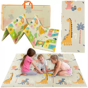 Mata piankowa Artnico 200x180 kolejka dino - Krzesełka do karmienia - miniaturka - grafika 1